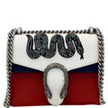 GUCCI Dionysus Mini Crystal Embroidered Snake Shoulder Bag Red - 20% OFF