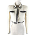 Chanel Vintage Tweed Jacket Cotton Silk 36