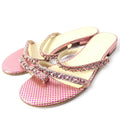 Chanel COCO Chain Flat Sandals Pink 35.5