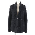 Chanel Cashmere igan COCO Mark Button Black