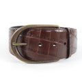 Saint Laurent Croco embossed leather Belt