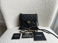 Chanel Square Mini Classic Flap in Black Caviar with gold hardware