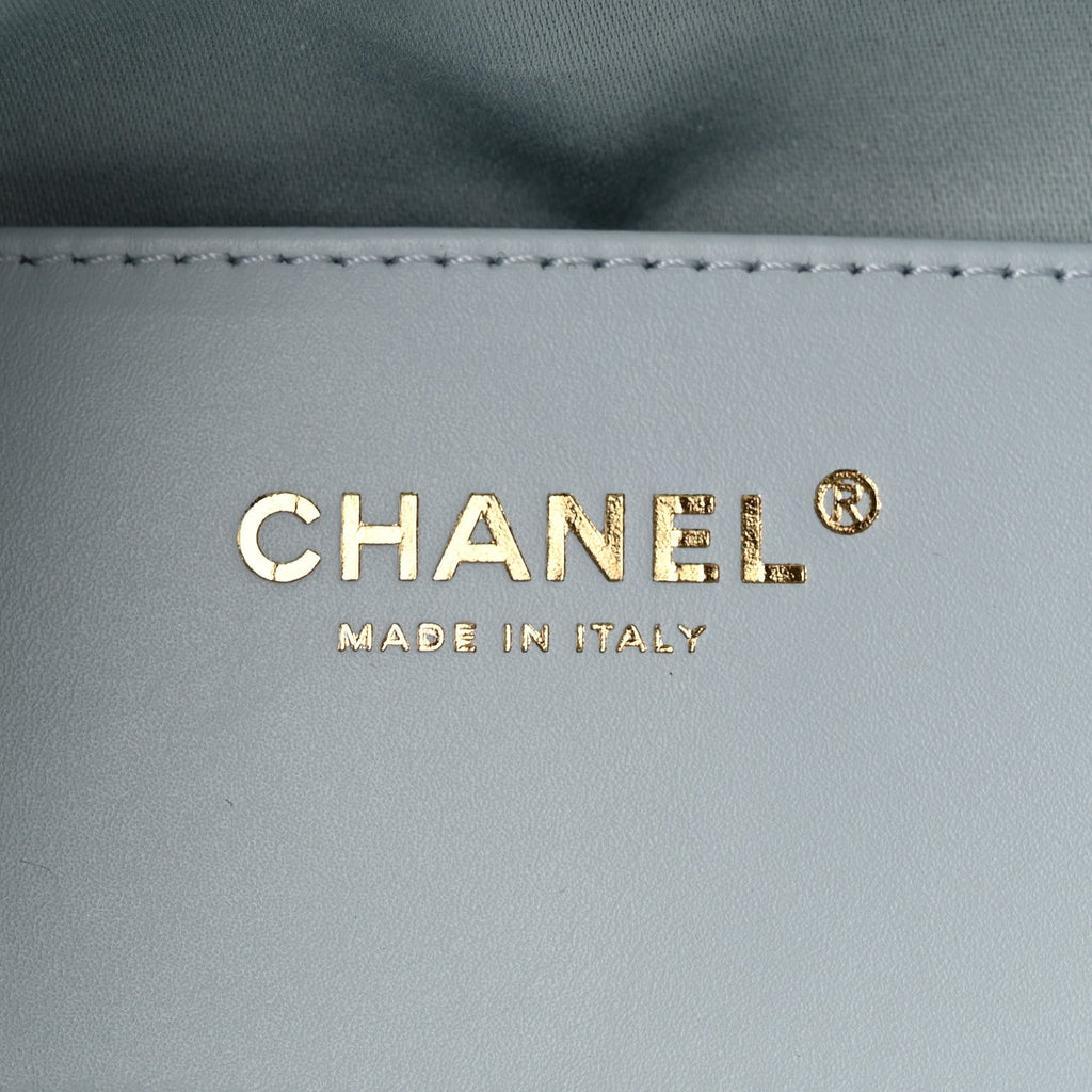 Caviar Quilted Small Chanel 25 Handbag Light Blue
