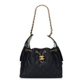 Caviar Quilted Small Chanel 25 Handbag Dark Navy