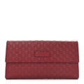 Microguccissima Continental Flap Wallet Red