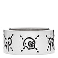 Sterling Silver GucciGhost Hamlet Skull Band Ring 49 5