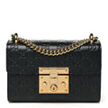 Guccissima Small Padlock Shoulder Bag Black