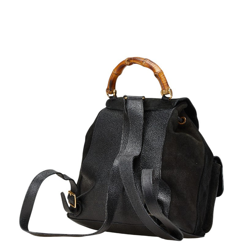 Gucci Bamboo Suede Leather Backpack