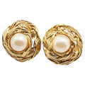 Chanel Vintage Round Earrings
