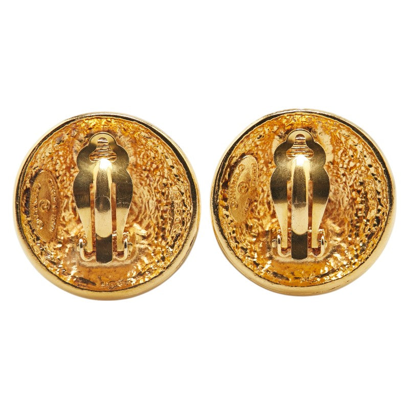 Chanel Logo Round Earrings