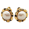 Chanel Earrings Faux Pearl Earrings