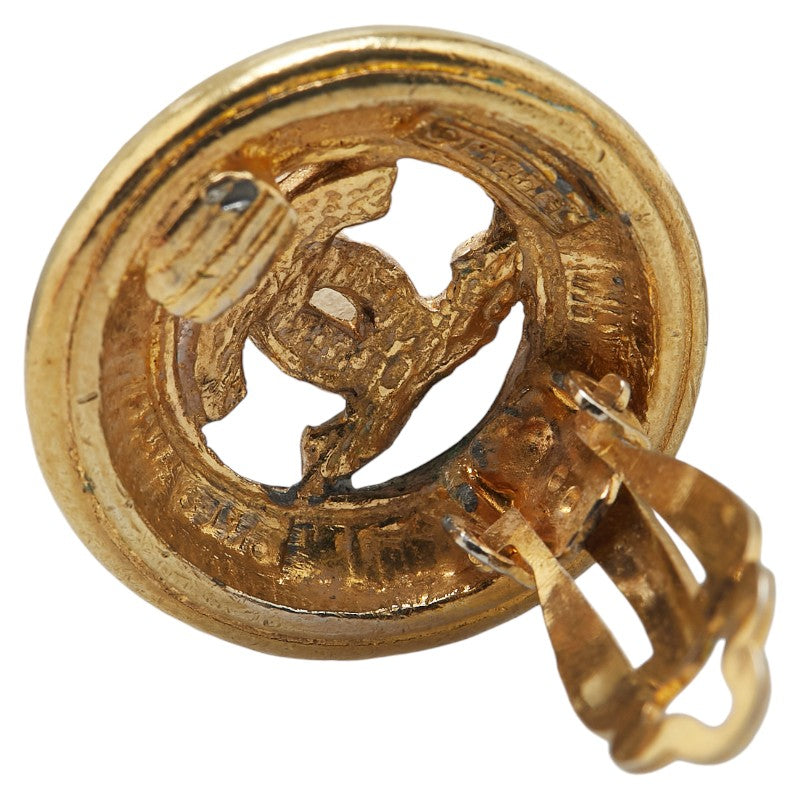 Chanel Coco Mark Round Earrings