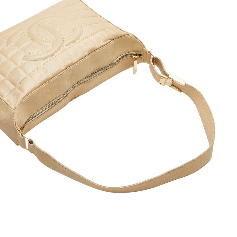 Chanel Coco Mark Choco Bar Calfskin Shoulder Bag
