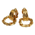 Saint Laurent Round Circle Swing Earrings