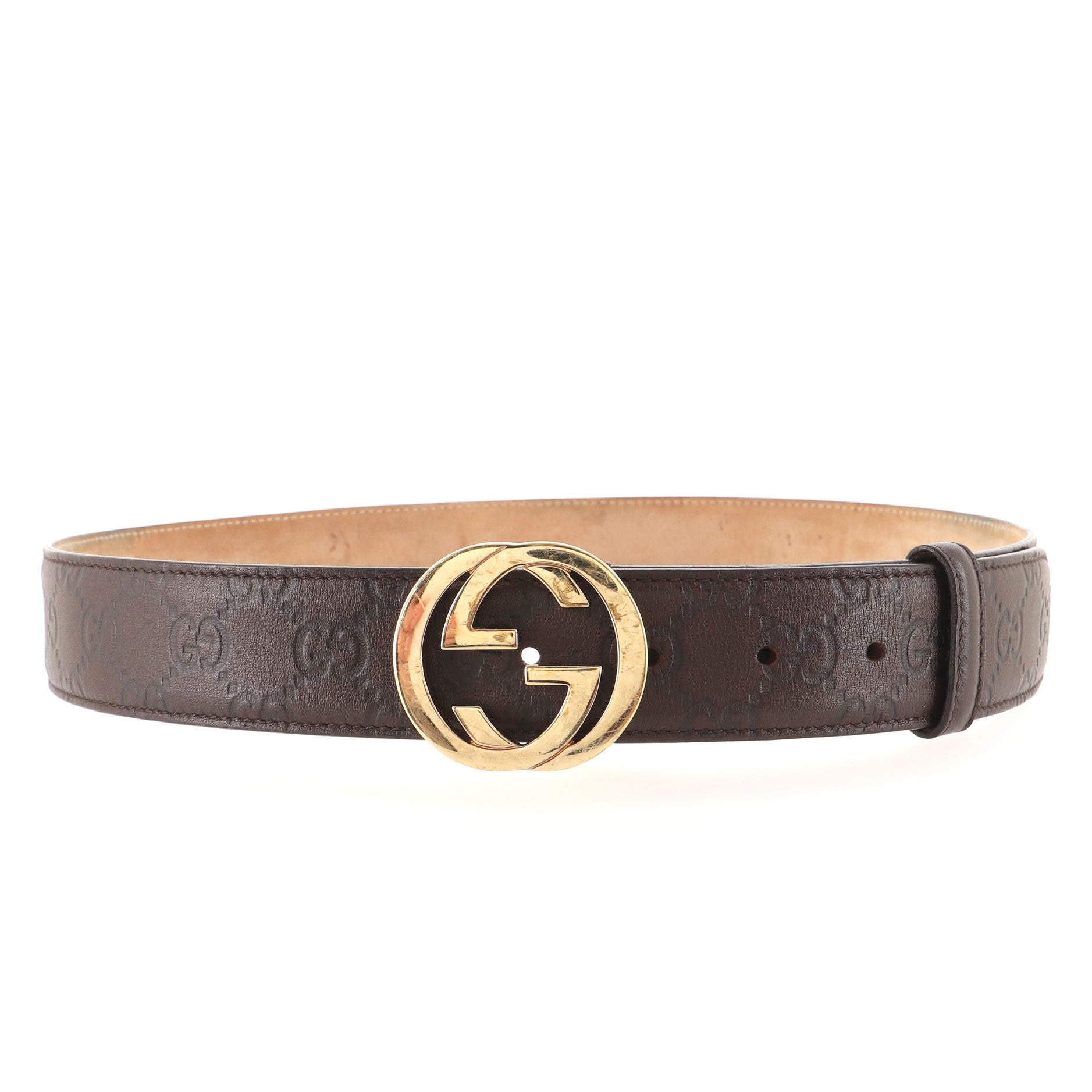 Interlocking G Belt Guccissima Leather Wide 85