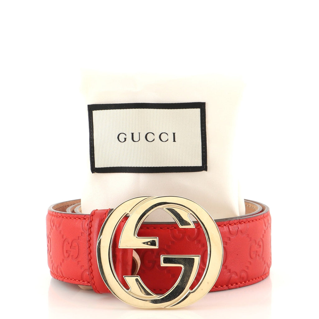 Interlocking G Belt Guccissima Leather Wide 85