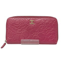 Chanel Camellia Lambskin Long Wallet