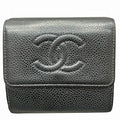 Chanel Coco Mark Caviar Skin Trifold Wallet