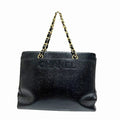 Chanel Caviar Skin Logo Embroidery Chain Handbag