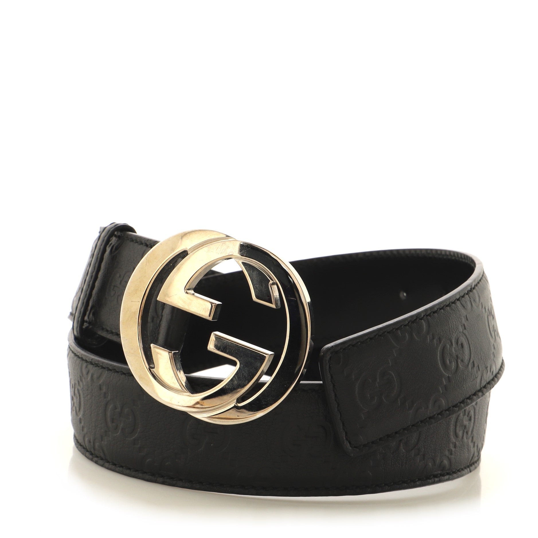 Interlocking G Belt Guccissima Leather Wide 85