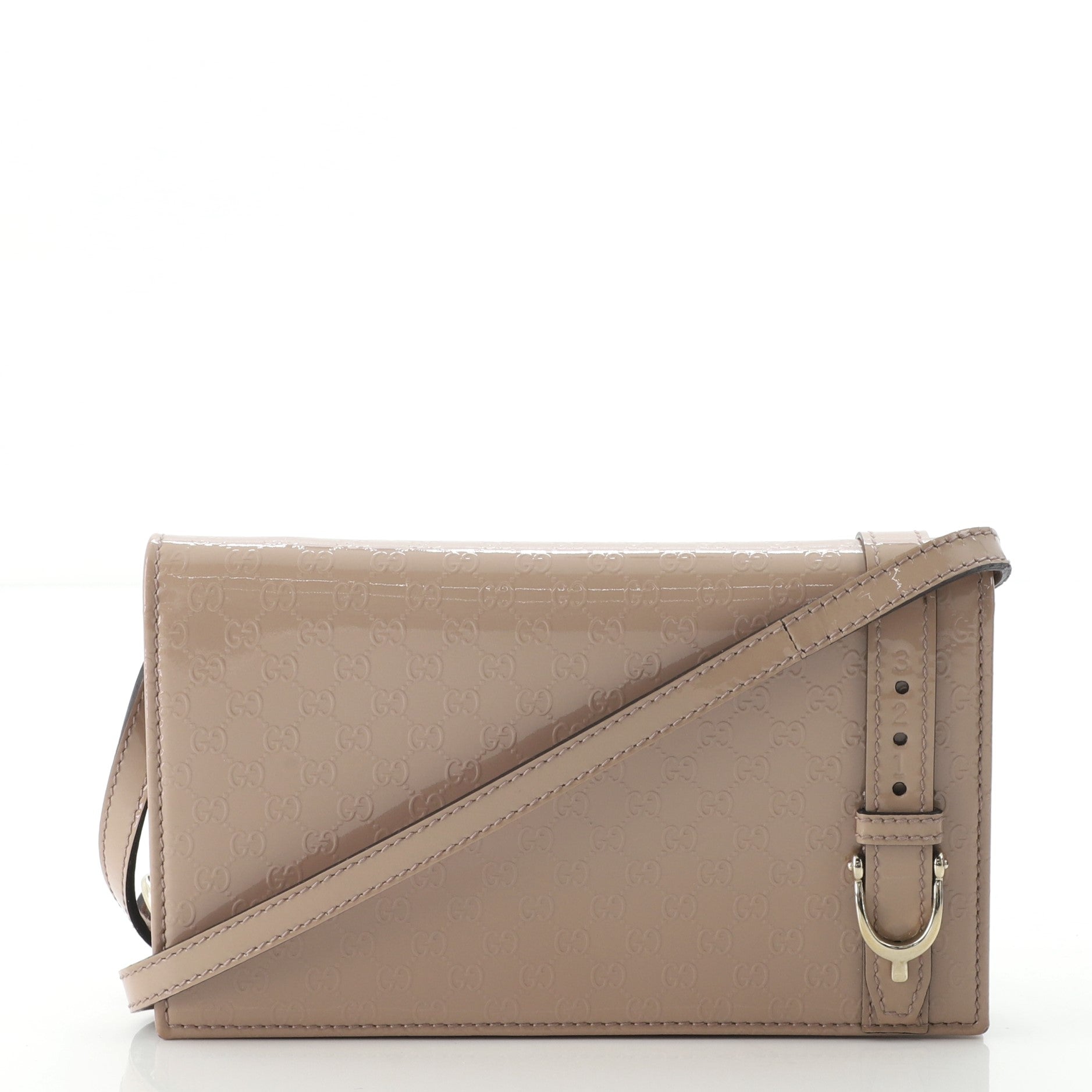 Nice Wallet on Strap Microguccissima Patent Mini