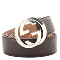 Interlocking G Belt Guccissima Leather Wide 90