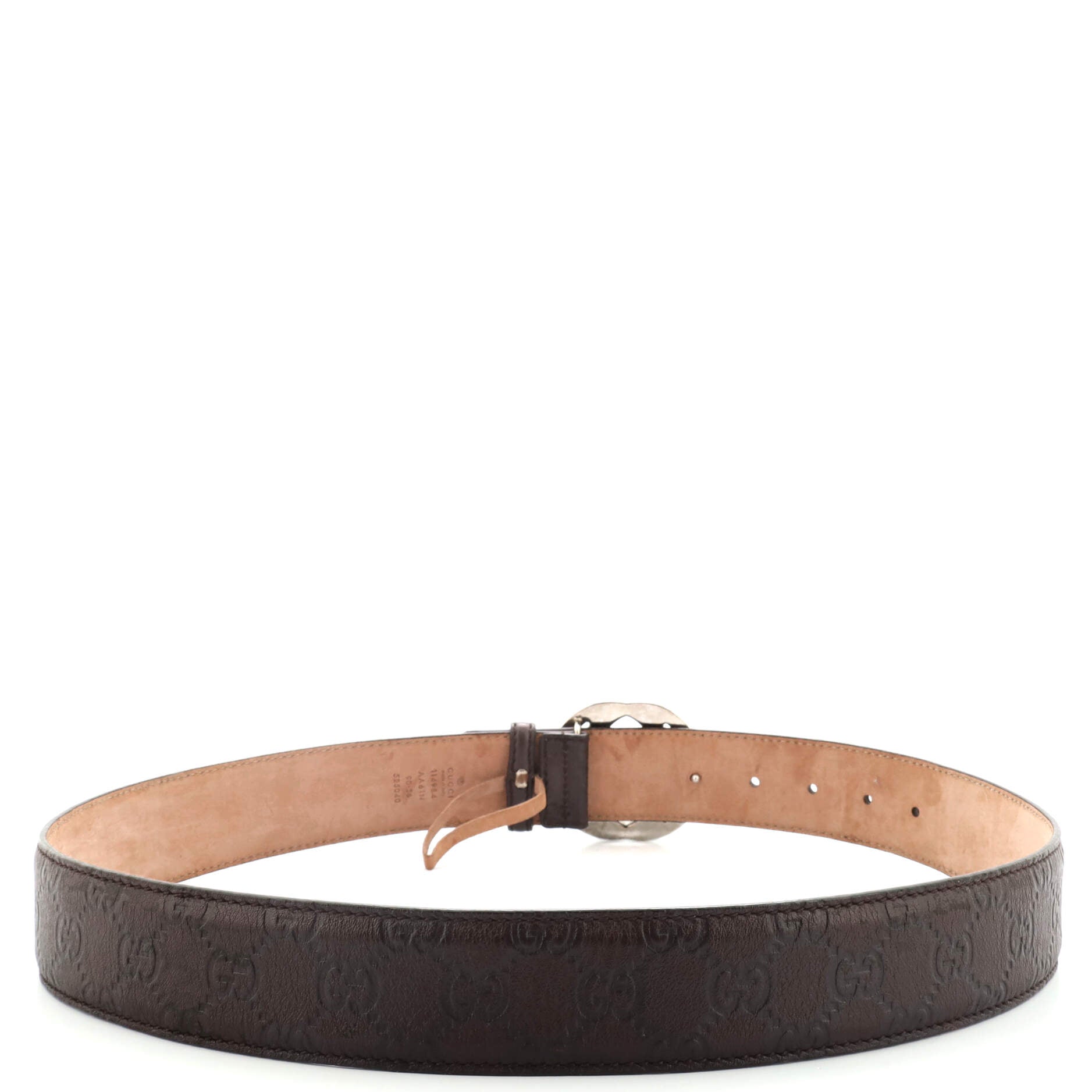 Interlocking G Belt Guccissima Leather Wide 90