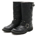 Chanel Matelasse Leather Coco Mark Engineer Boots