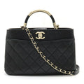 Chanel Leather Matelassé Coco Mark 2way Handbag