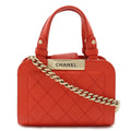 Chanel Leather Matelassé 2way Handbag