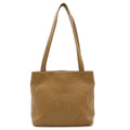 Chanel Caviar Skin Coco Mark 2way Bag Camel