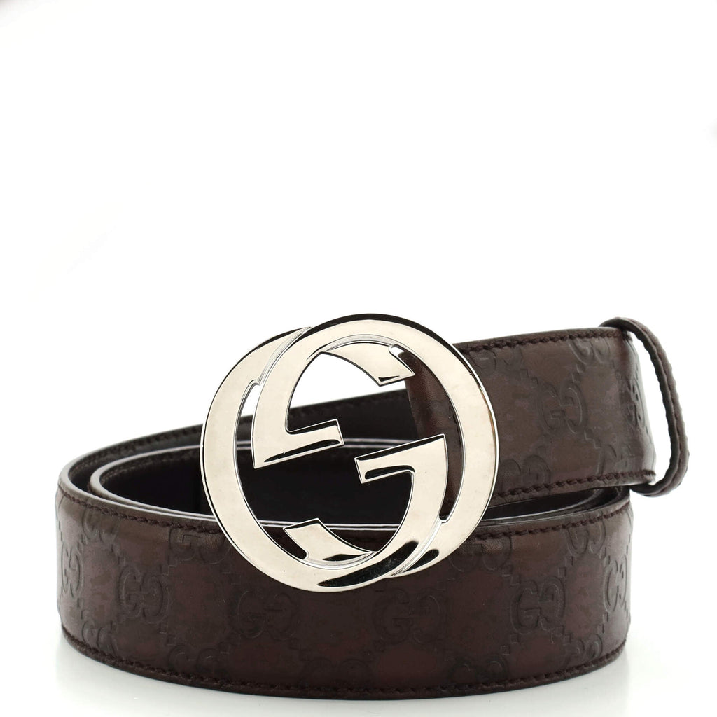 Interlocking G Belt Guccissima Leather Wide 100