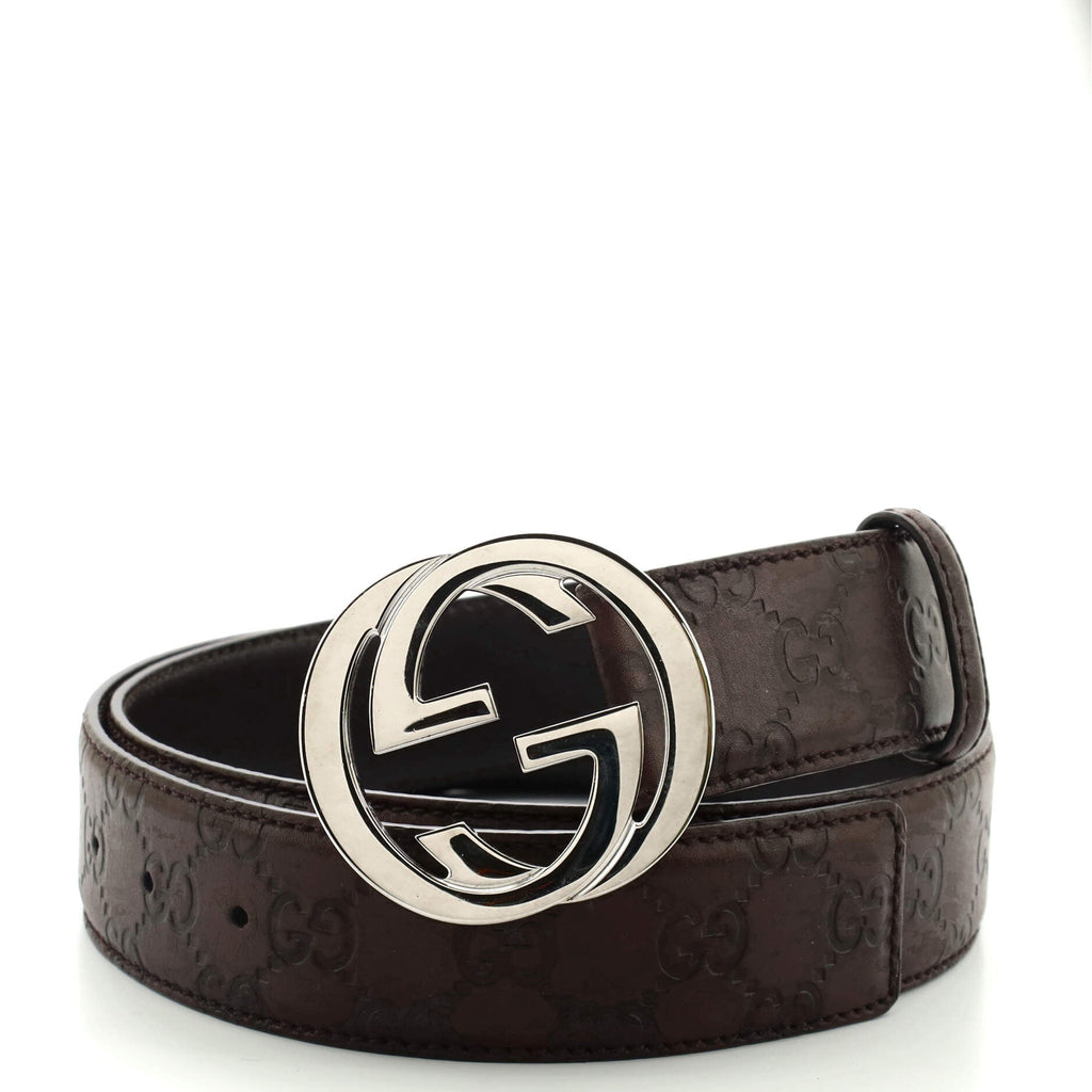 Interlocking G Belt Guccissima Leather Wide 100