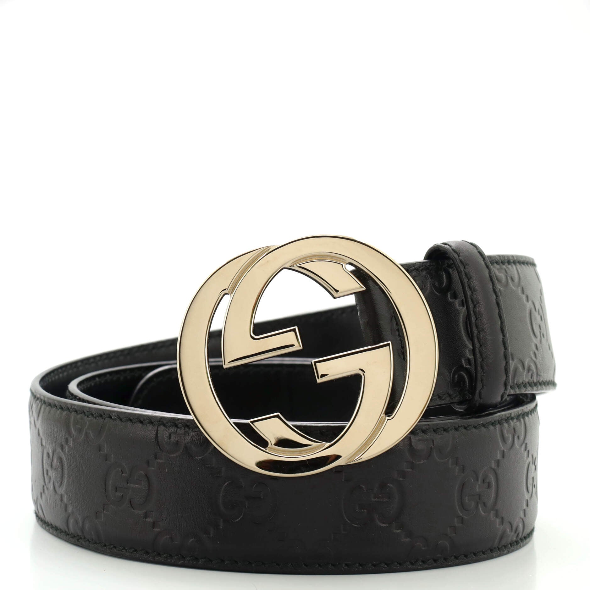 Interlocking G Belt Guccissima Leather Wide 100