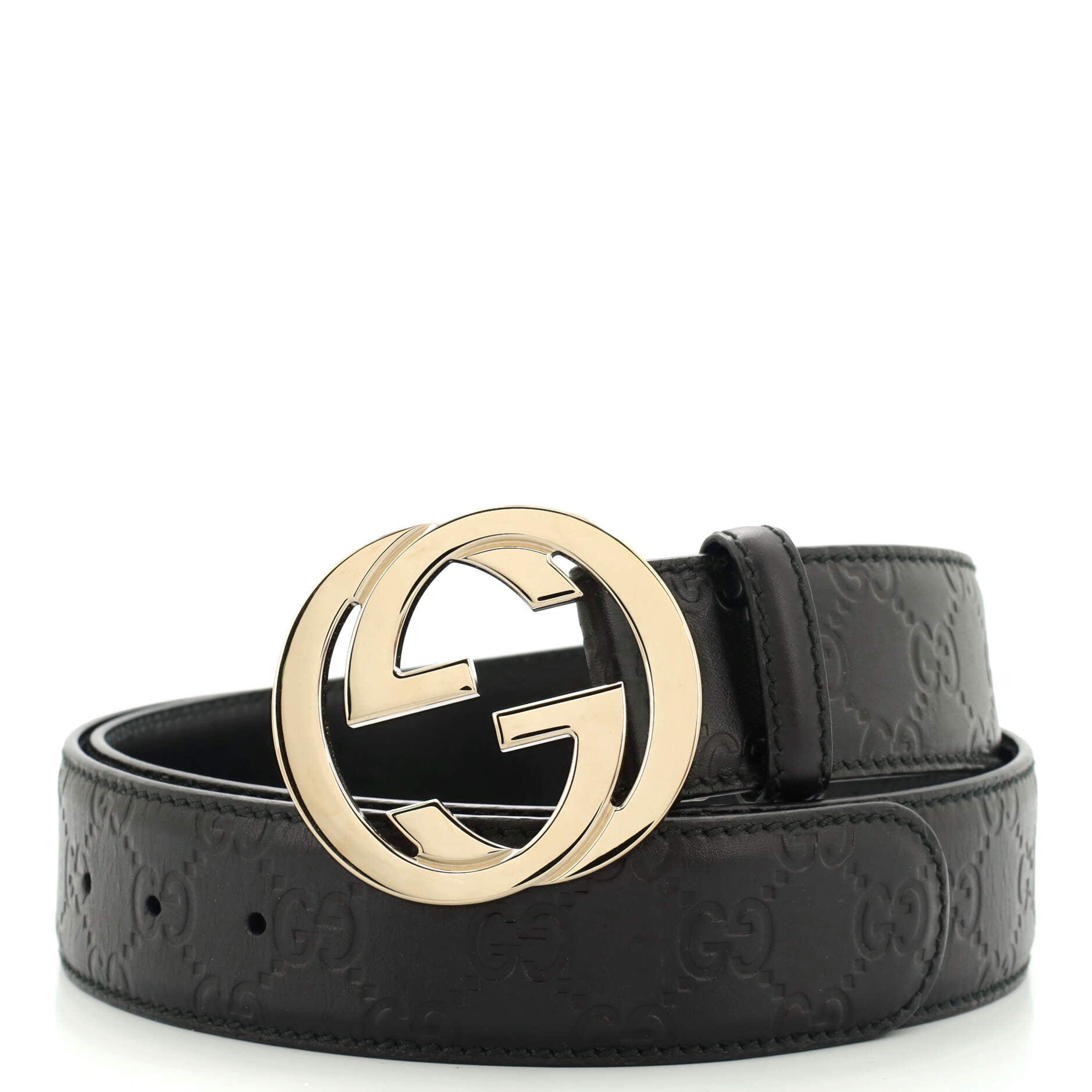 Interlocking G Belt Guccissima Leather Wide 100