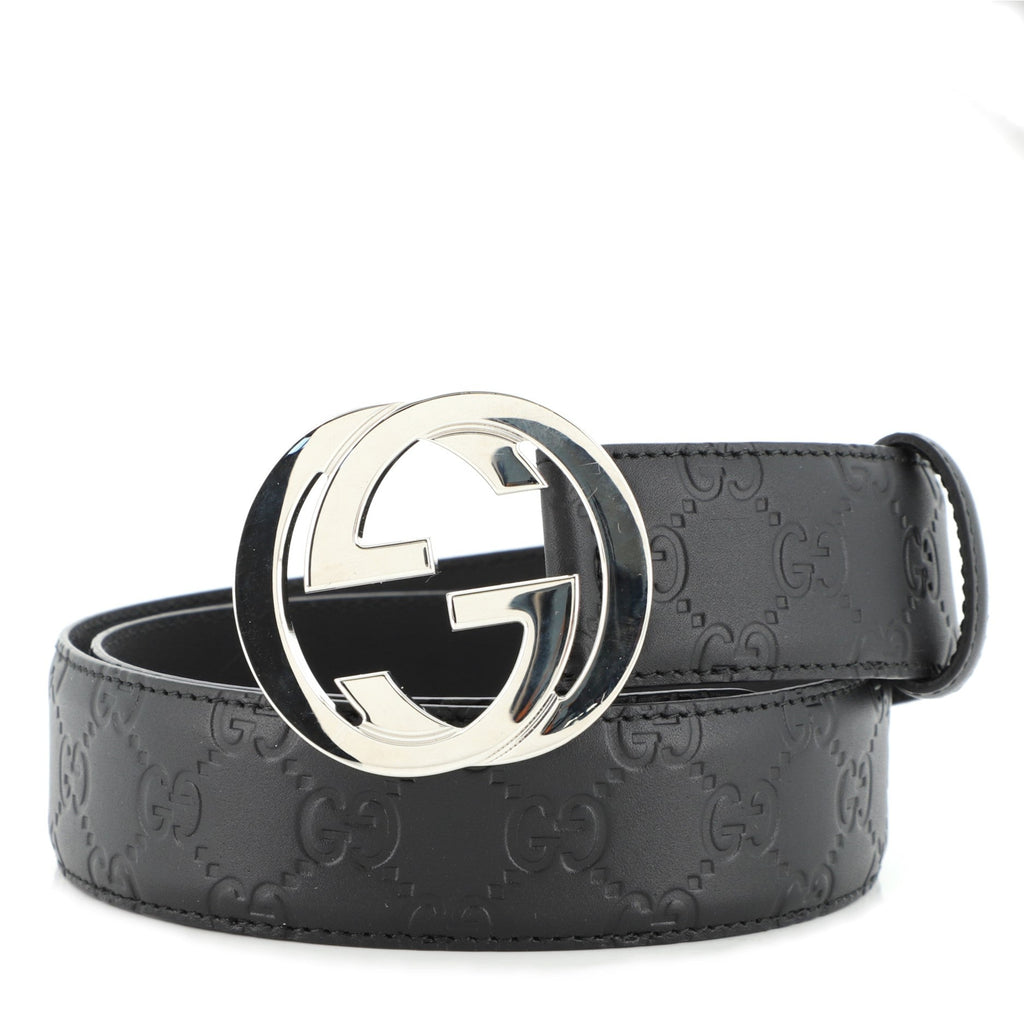 Interlocking G Belt Guccissima Leather Wide 85