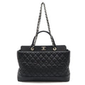 Chanel Leather Portobello Matelasse 2way Bag Black
