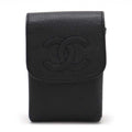 Chanel Caviar Skin Coco Mark Cigarette Case Leather A13511