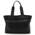 Chanel Leather Coco Mark Punching 2way Tote Bag A33936