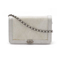 Chanel Boy Chanel Galuchat Metallic Leather Chain Wallet Shoulder Bag
