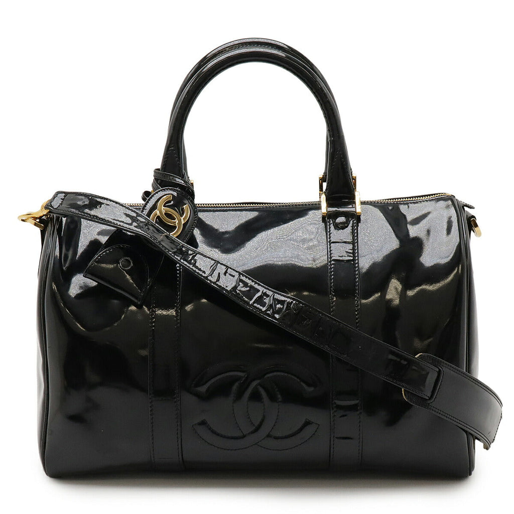 Chanel Patent Leather 2way Boston Bag