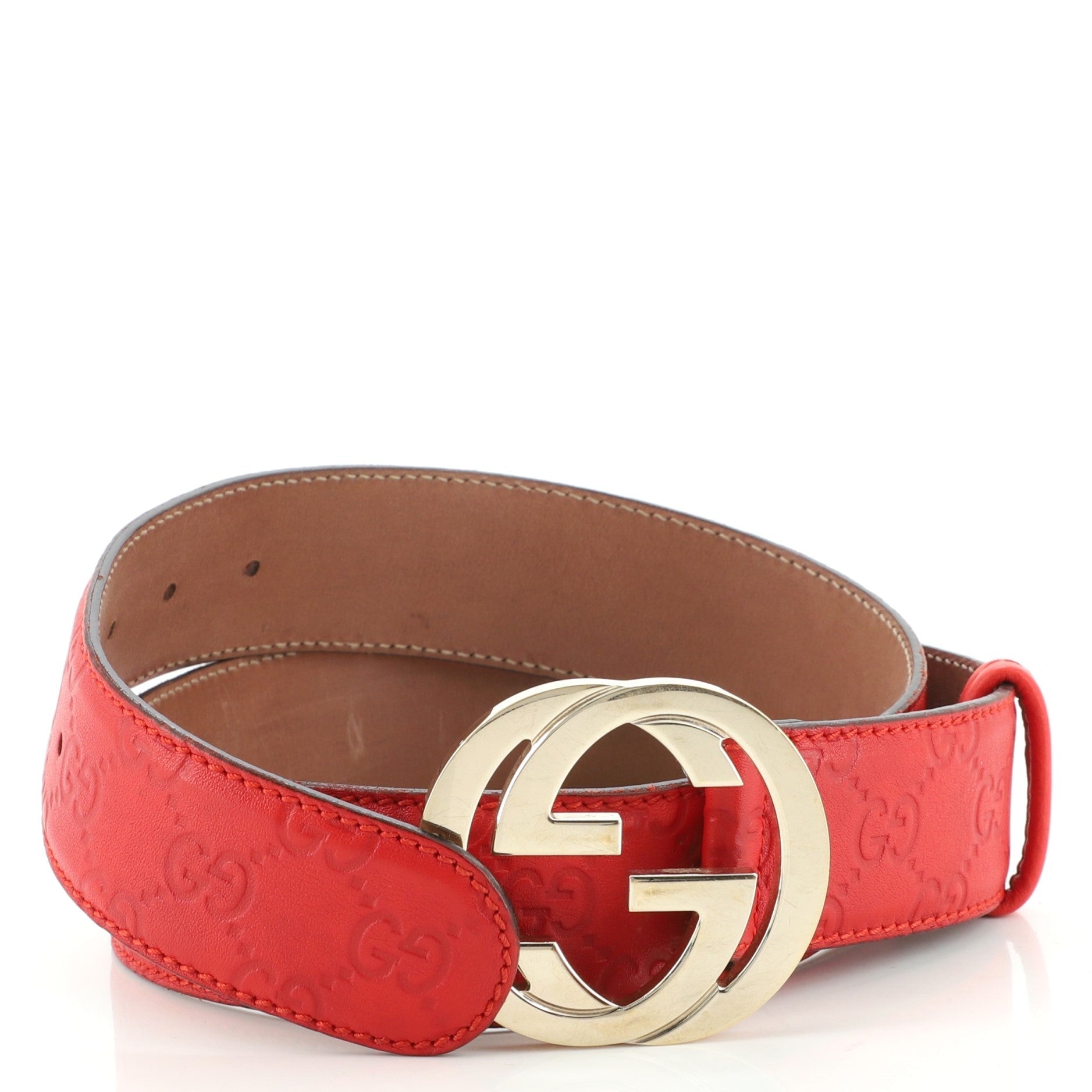 Interlocking G Belt Guccissima Leather Wide 85