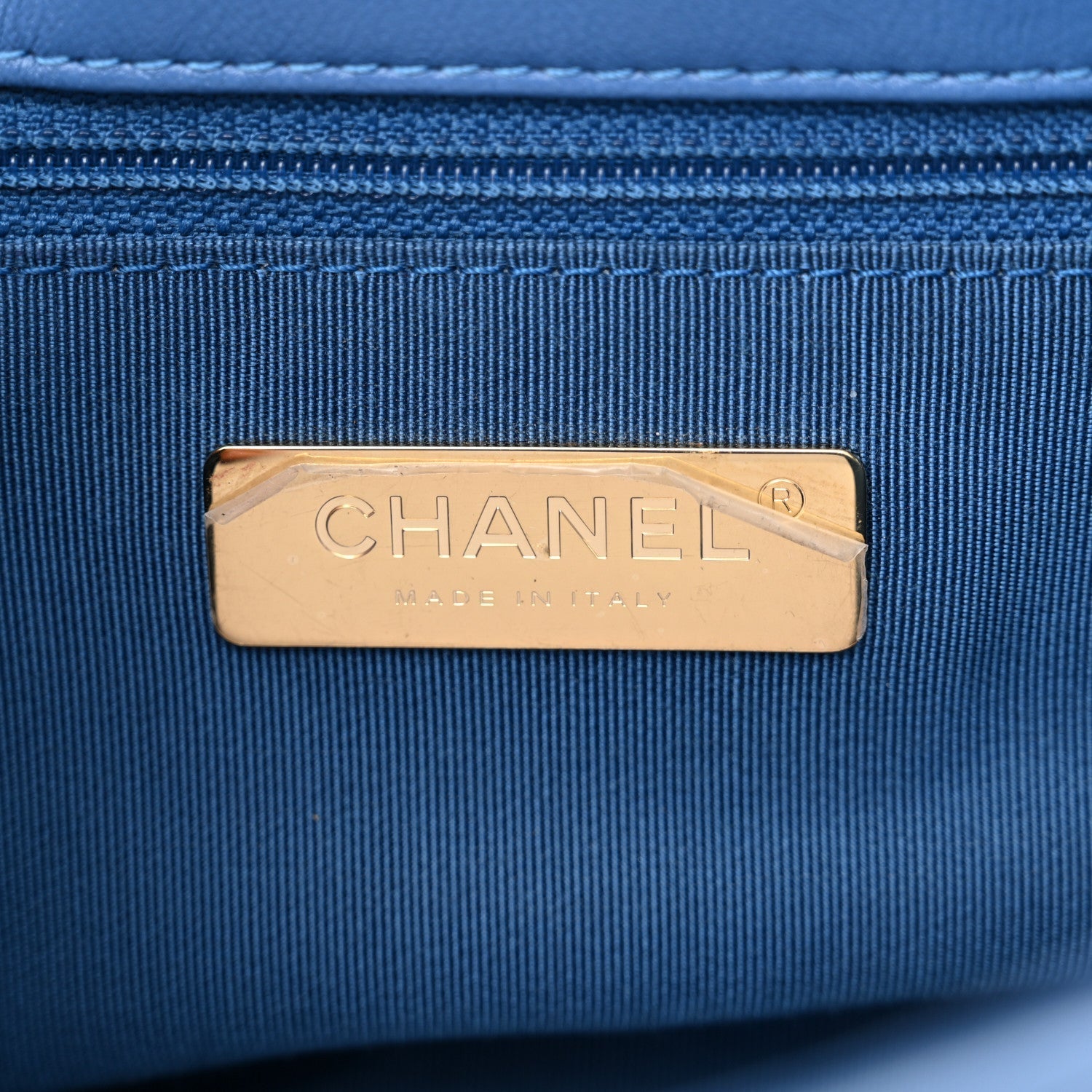 Lambskin Quilted Medium Chanel 19 Flap Blue