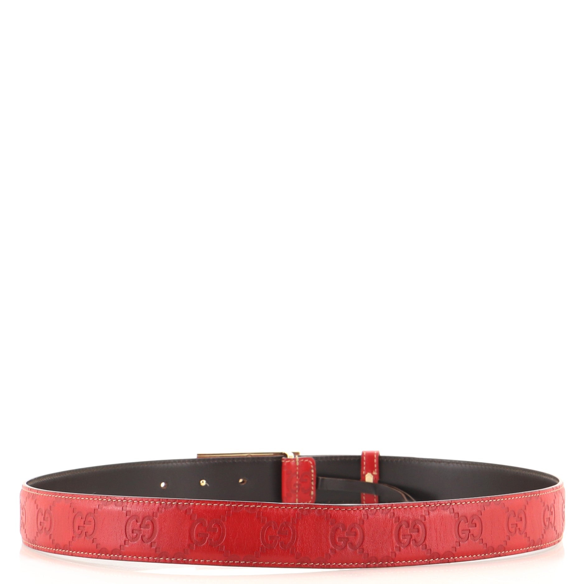 Vintage Heart Lock Belt Guccissima Leather Medium 85