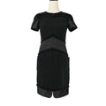 Chanel Tweed Satin Mix Dress