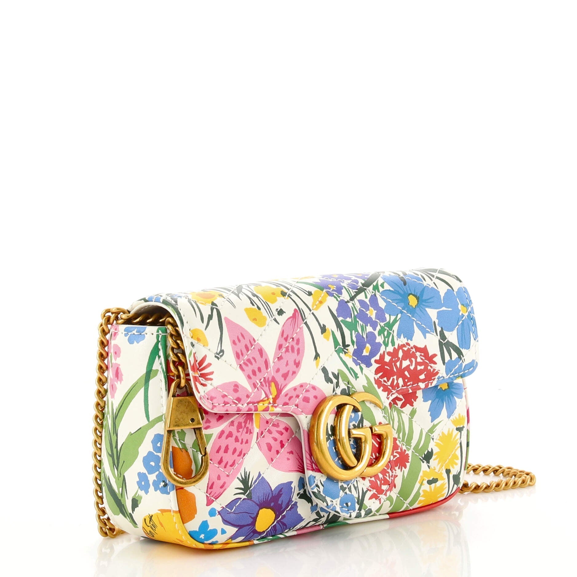Gucci x Ken Scott GG Marmont Flap Bag Printed Leather Super Mini