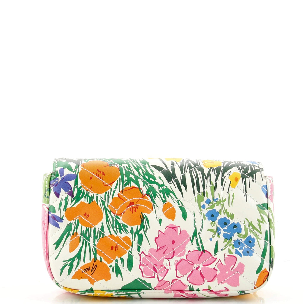 Gucci x Ken Scott GG Marmont Flap Bag Printed Leather Super Mini