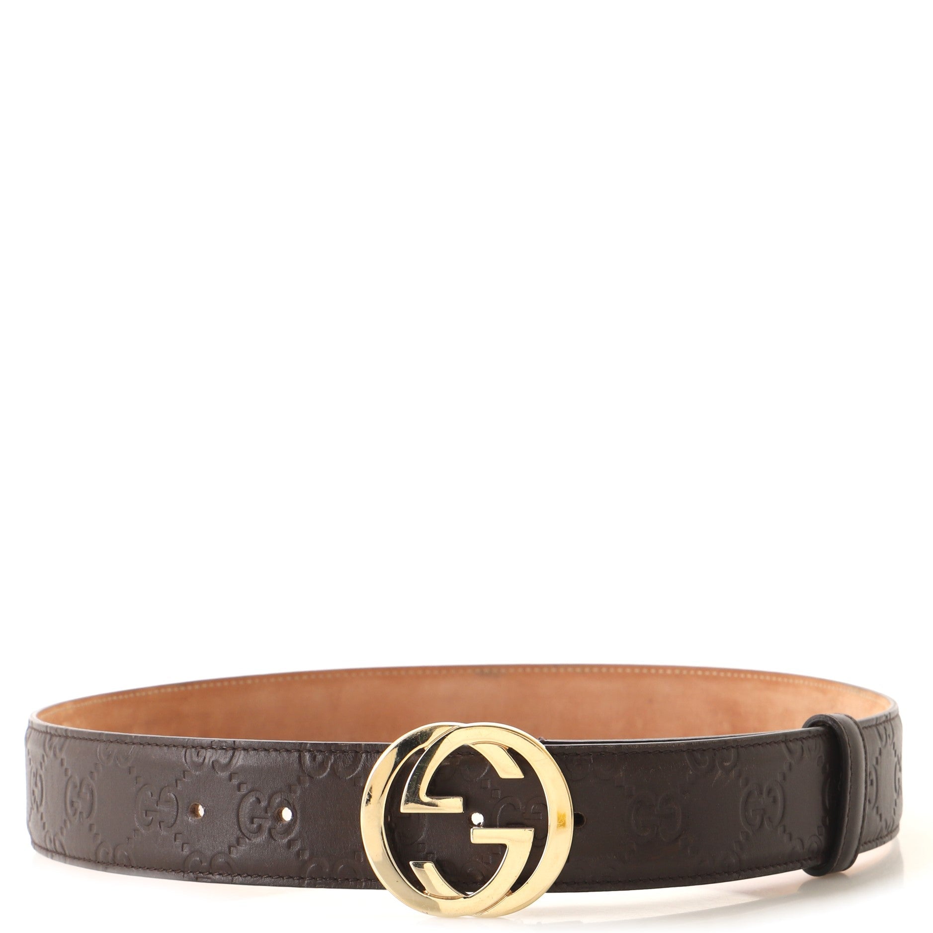 Interlocking G Belt Guccissima Leather Wide 80