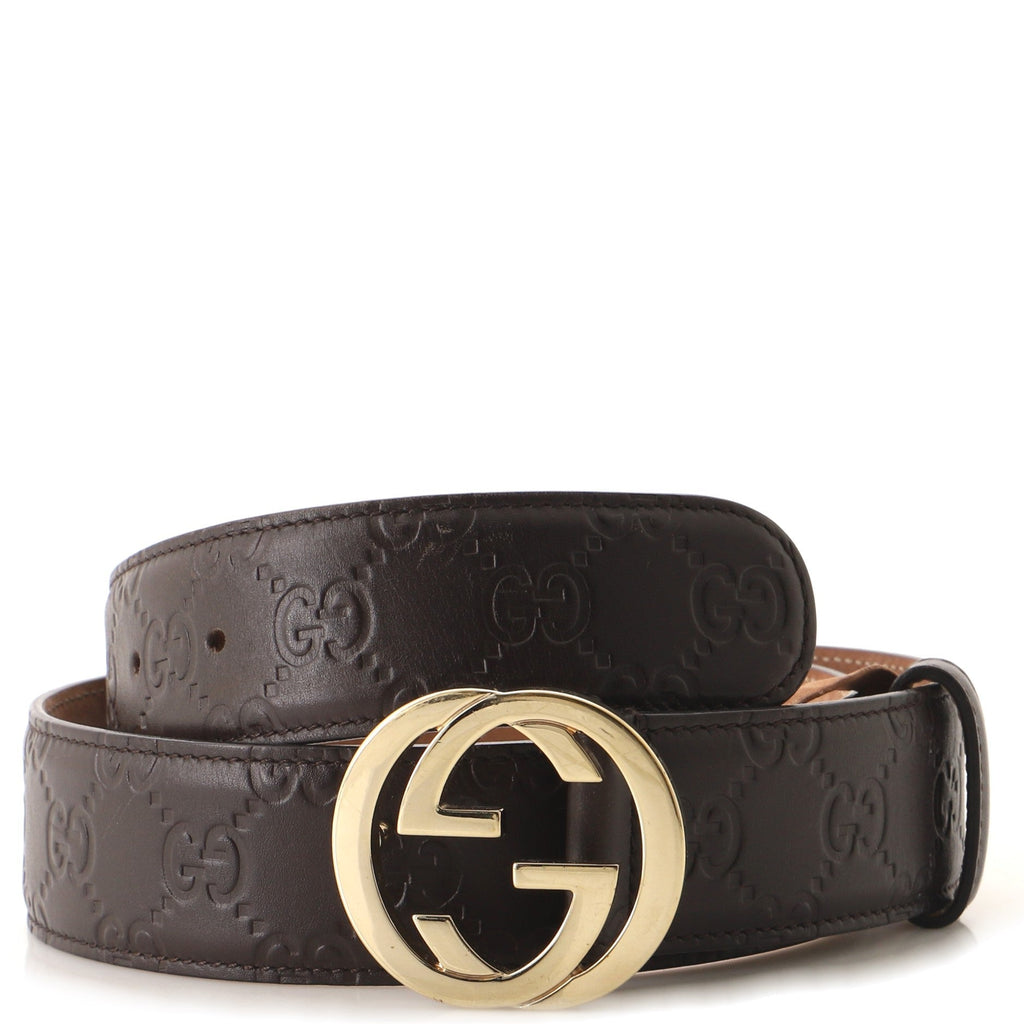 Interlocking G Belt Guccissima Leather Wide 80