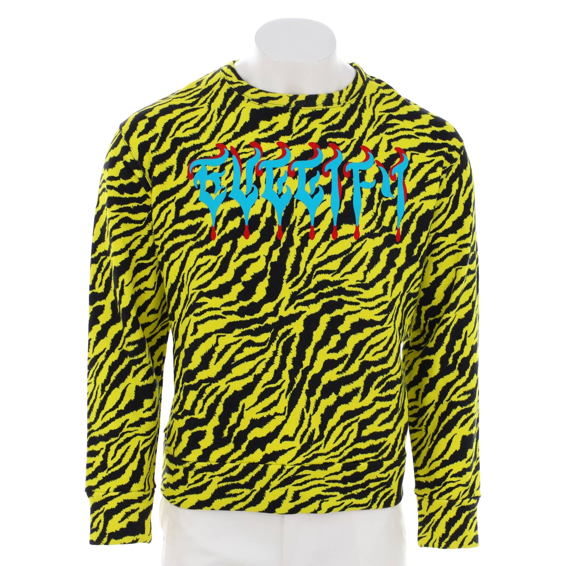 Men's Metal Guccify Crew Neck Sweatshirt Printed Cotton